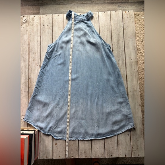 Cloth & Stone | Chambray | High Neck | Flowy Denim-Style Dress | M - Picture 2 of 11